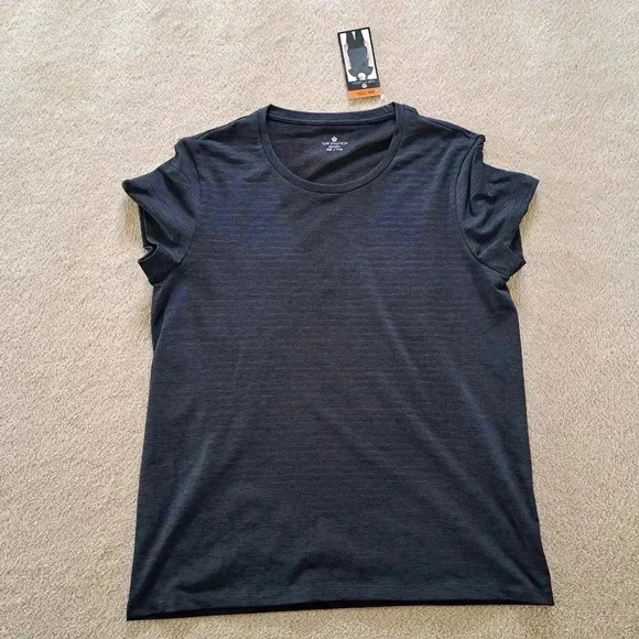 New! Tuff Athletics Active Top XXL Soft Dark Grey Seamless Stretch T-shirt - Picture 13 of 13